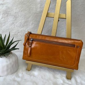 Cognac Brown Cow Leather Wallet